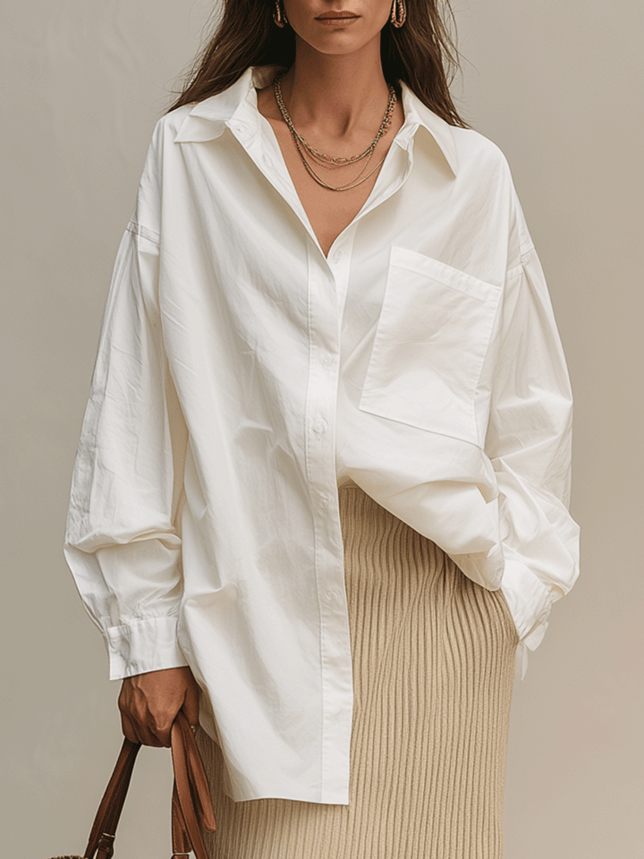 Uma | Bohemian White Shirt & Soft Ribbed