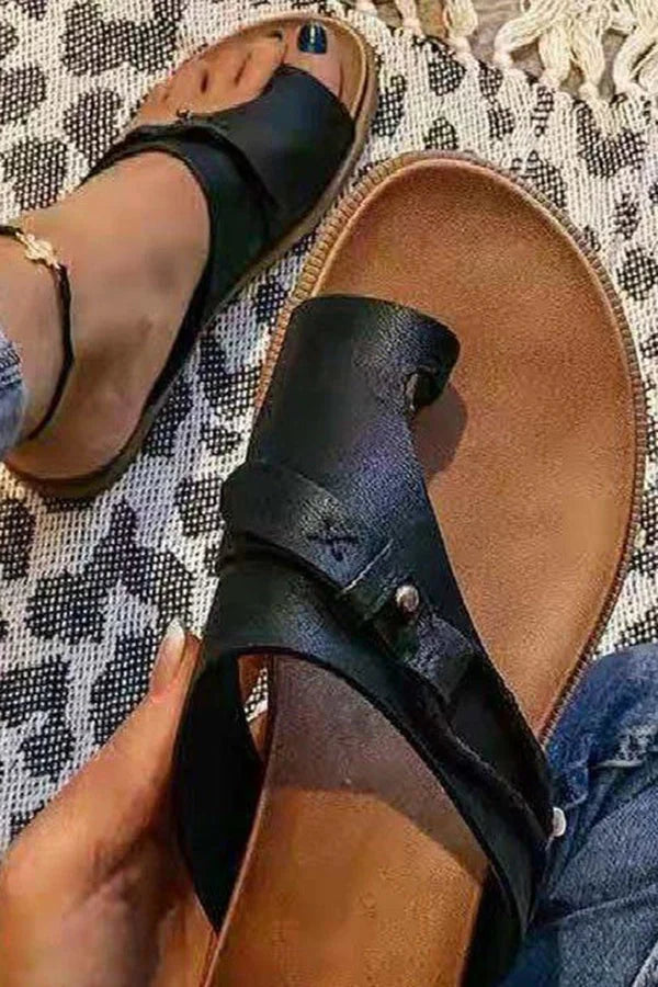 Wren | Toe Strap Slide Sandals