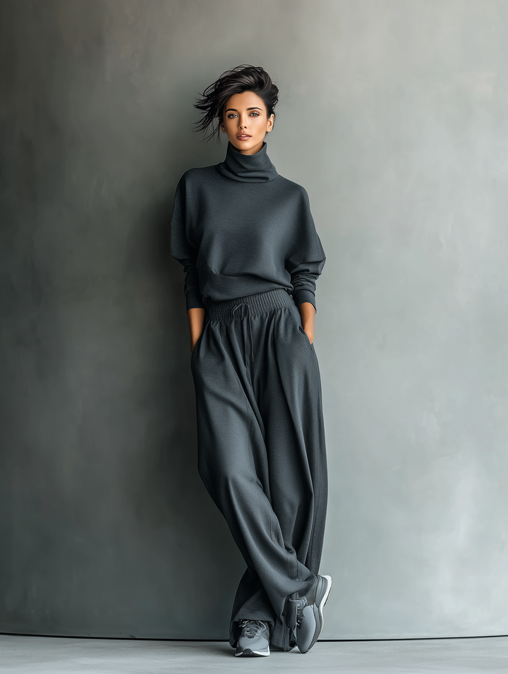 Tara | Charcoal Knit Set