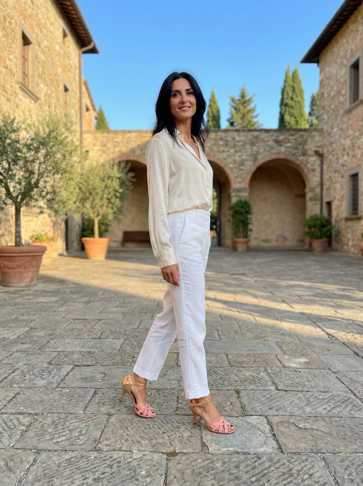 Yvonne | Elegant Roman Strap Ankle Strap Heeled Sandals