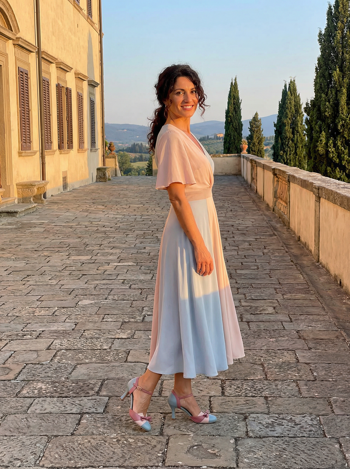 Nancy | Elegant Bow Heeled Sandals