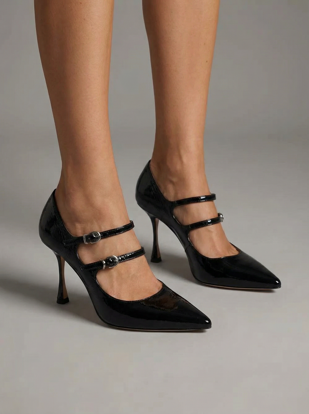 Olwyn | Classic Black Court Shoes