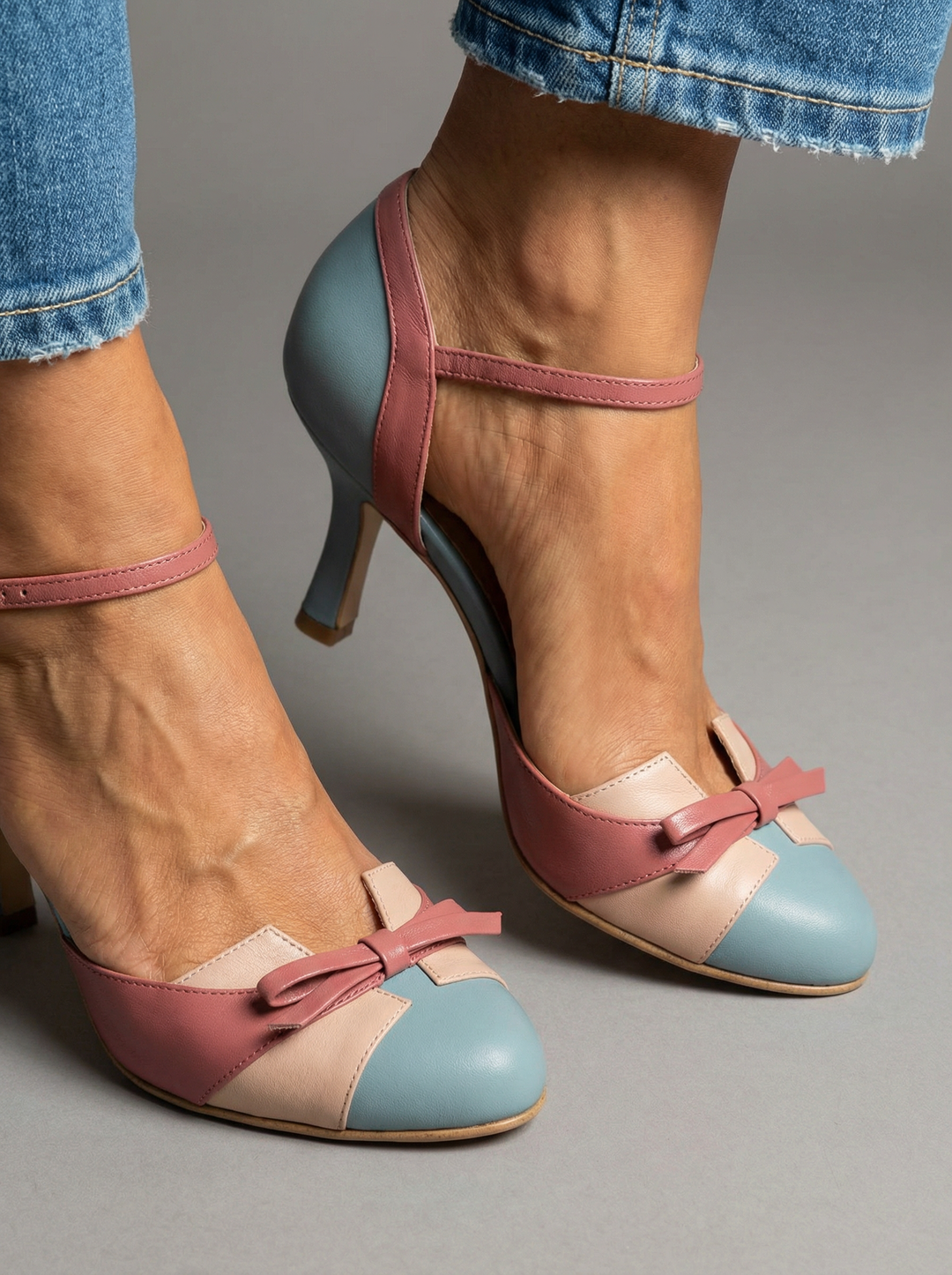 Nancy | Elegant Bow Heeled Sandals