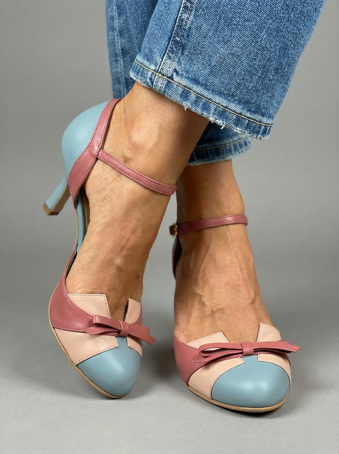 Nancy | Elegant Bow Heeled Sandals