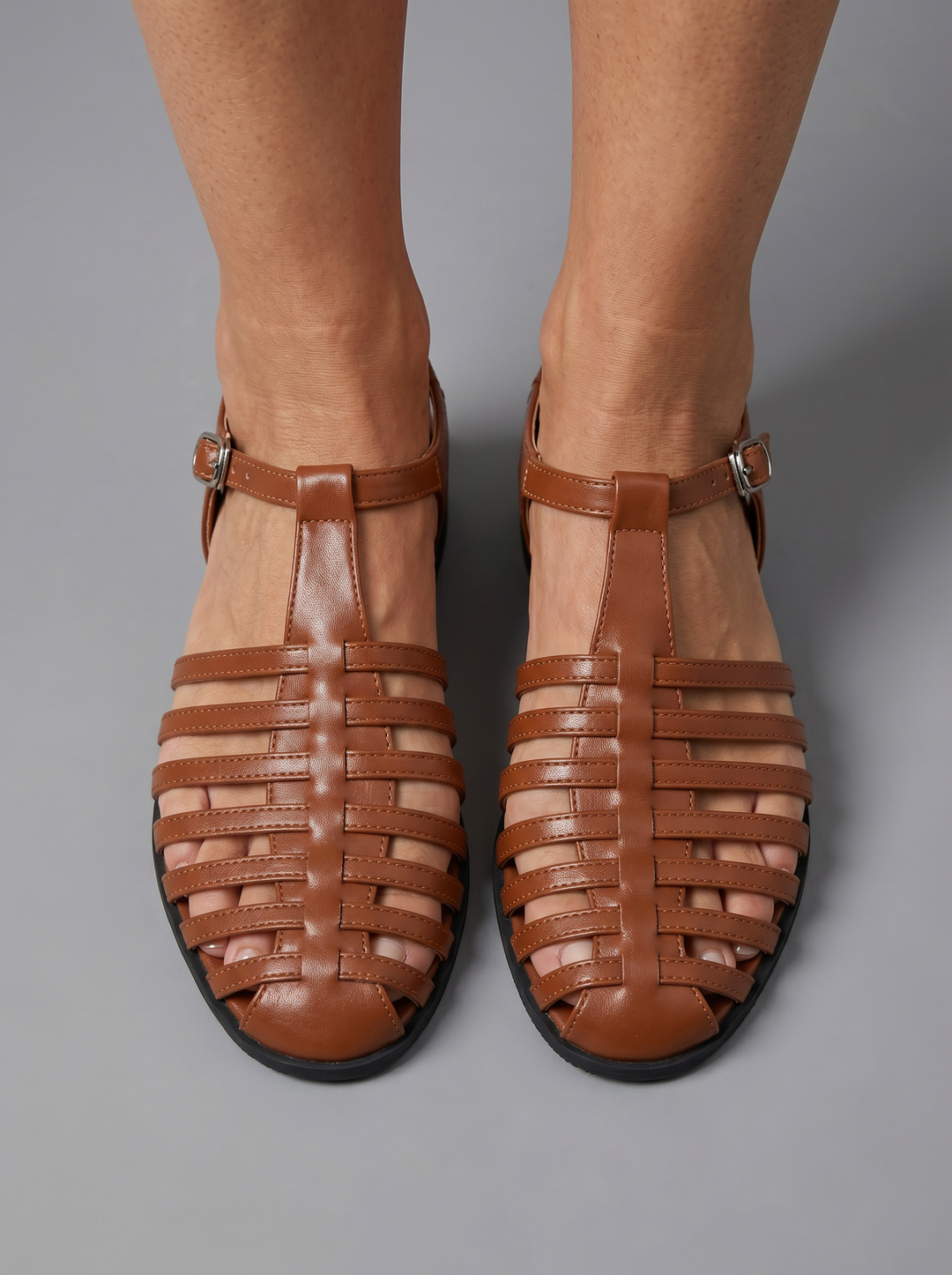 Kitty | Effortless Cross Strap Buckle Summer Sandals
