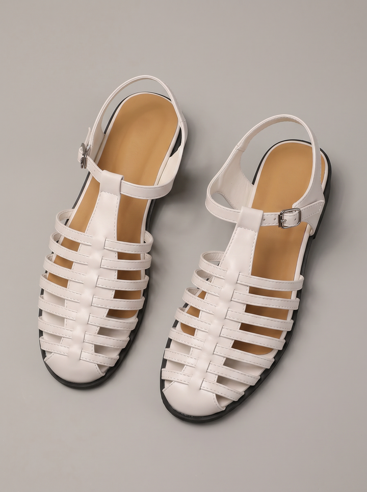 Kitty | Effortless Cross Strap Buckle Summer Sandals