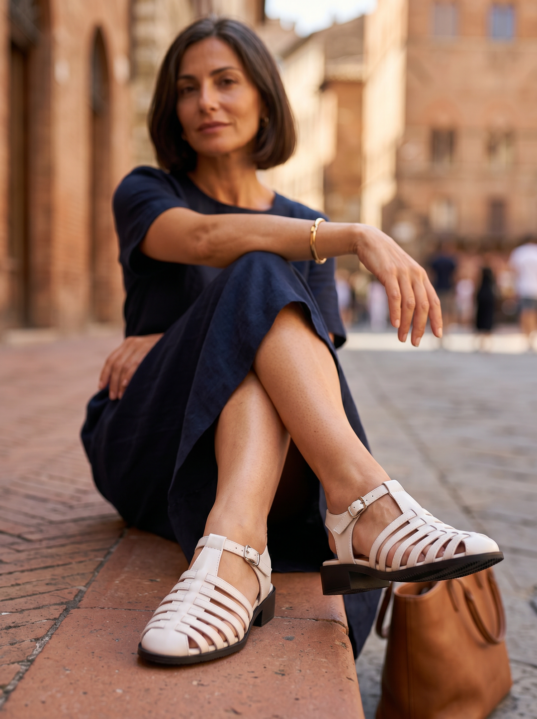 Kitty | Effortless Cross Strap Buckle Summer Sandals