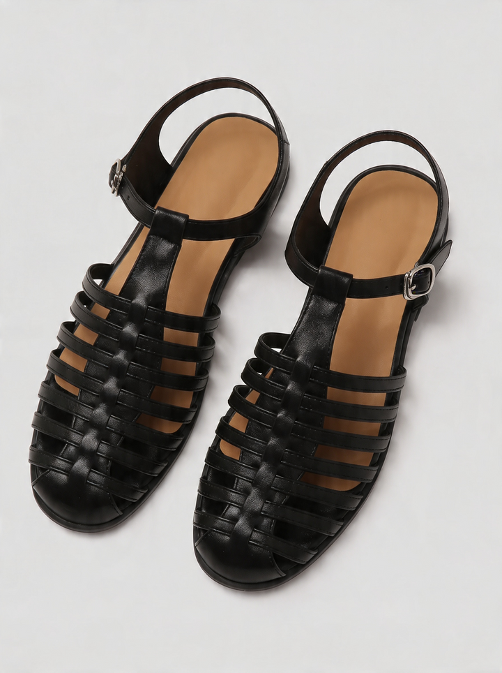 Kitty | Effortless Cross Strap Buckle Summer Sandals