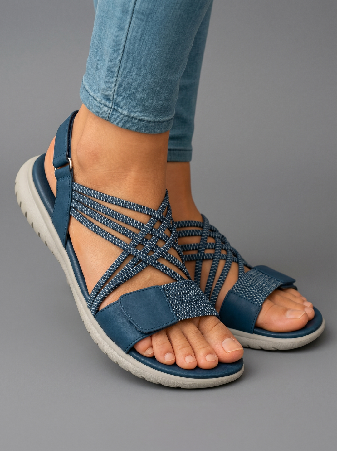 Tarni | Supportive Blue Orthopedic Comfort Sandals