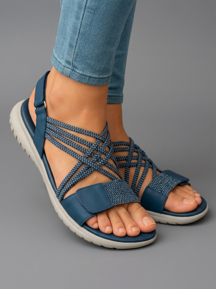 Tarni | Supportive Blue Orthopedic Comfort Sandals