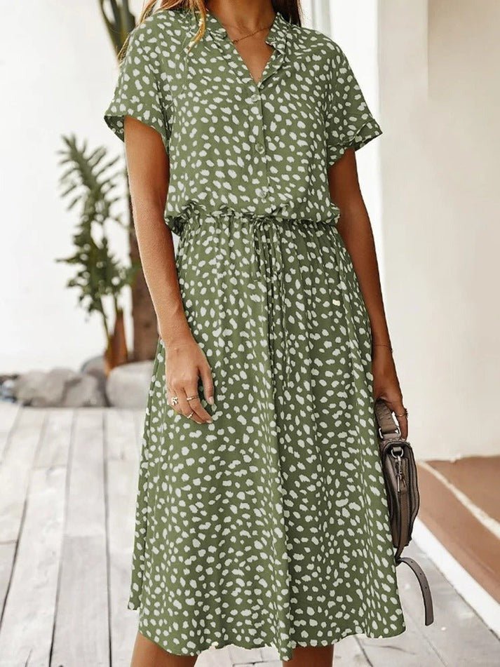 Edith | Sophisticated Flowing V-Neck Dress