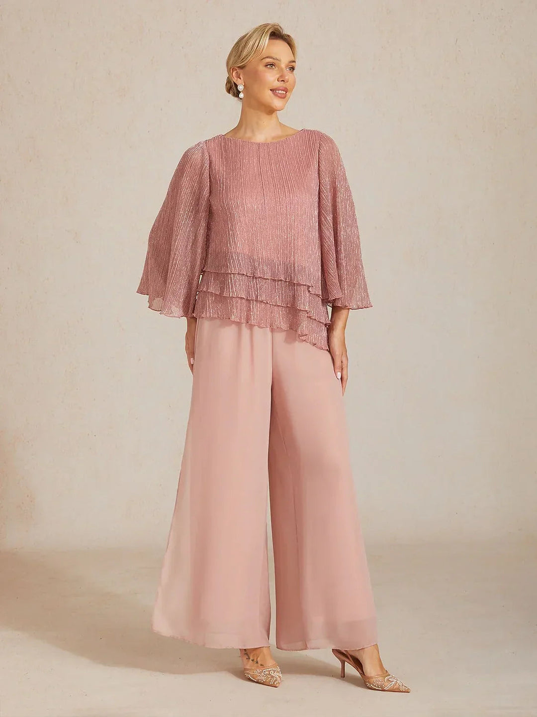 Wedgeline | Chiffon Split Leg Pants