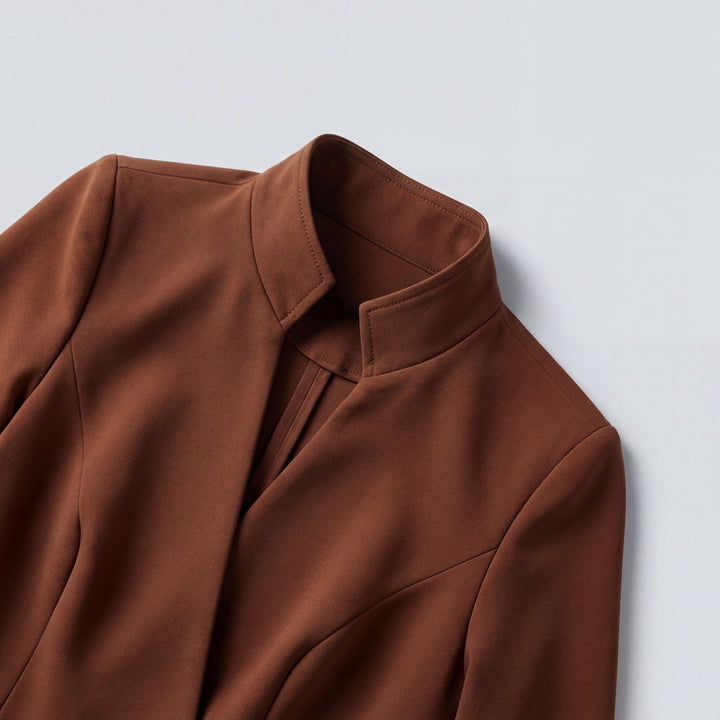 Tess | Sheath Midi Dress with V-Neck and Belt