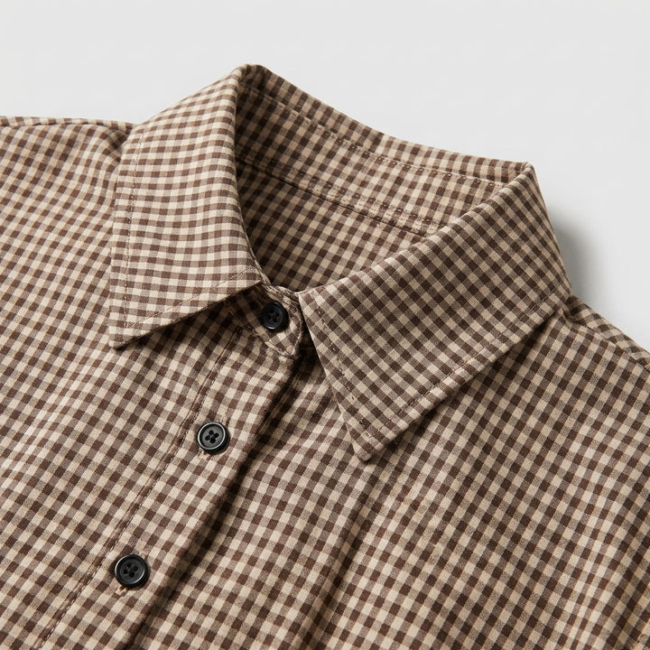 Hazel | Classic Plaid Button-Front Midi Dress
