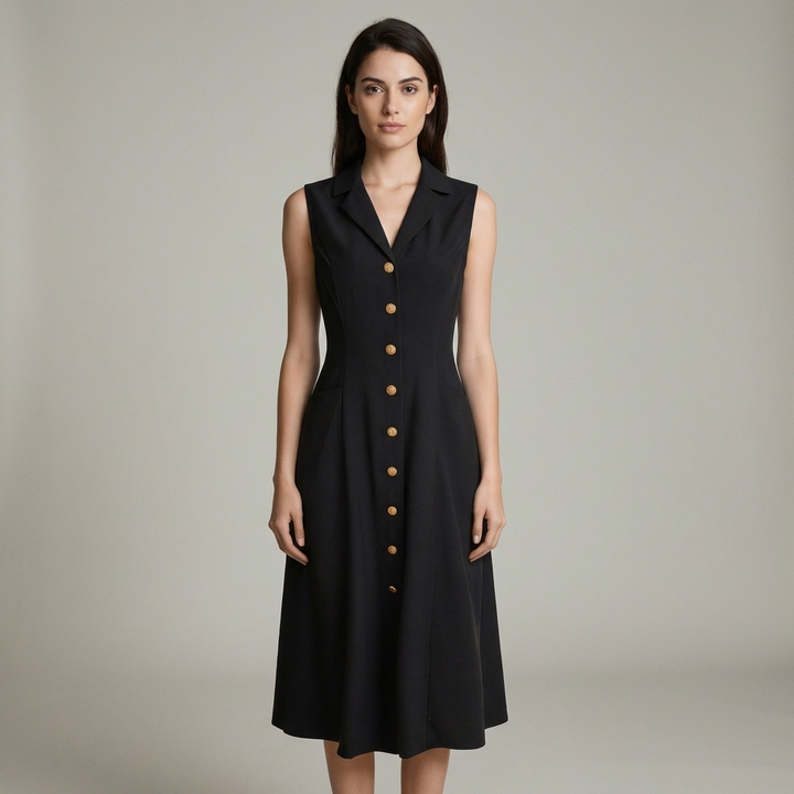 Nora | Elegant V-Neck Tunic Midi Dress