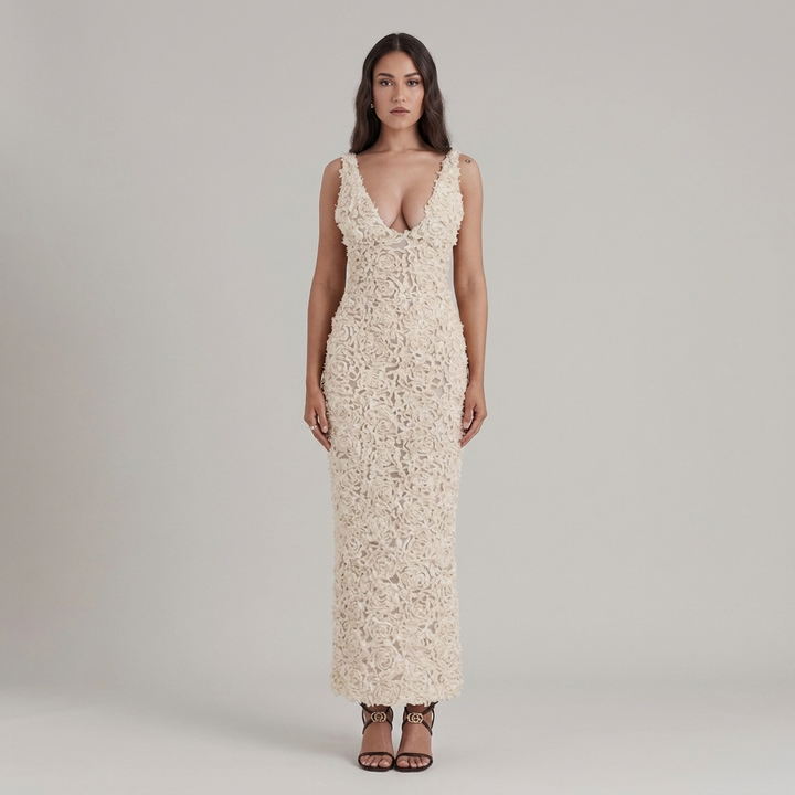 Vivienne | Lace Sheath Ceremony Midi Dress