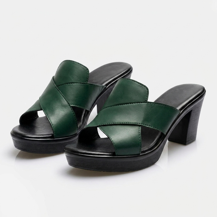 Deni | Effortless Green Summer Sandals