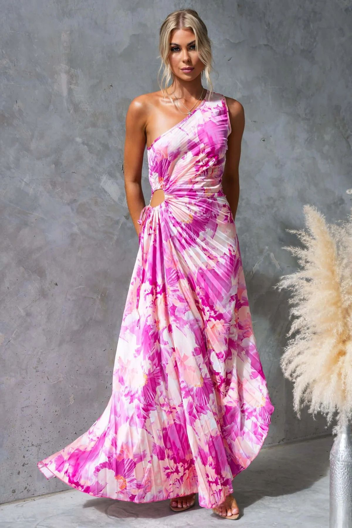 Audrine | One-Shoulder Midi Dress