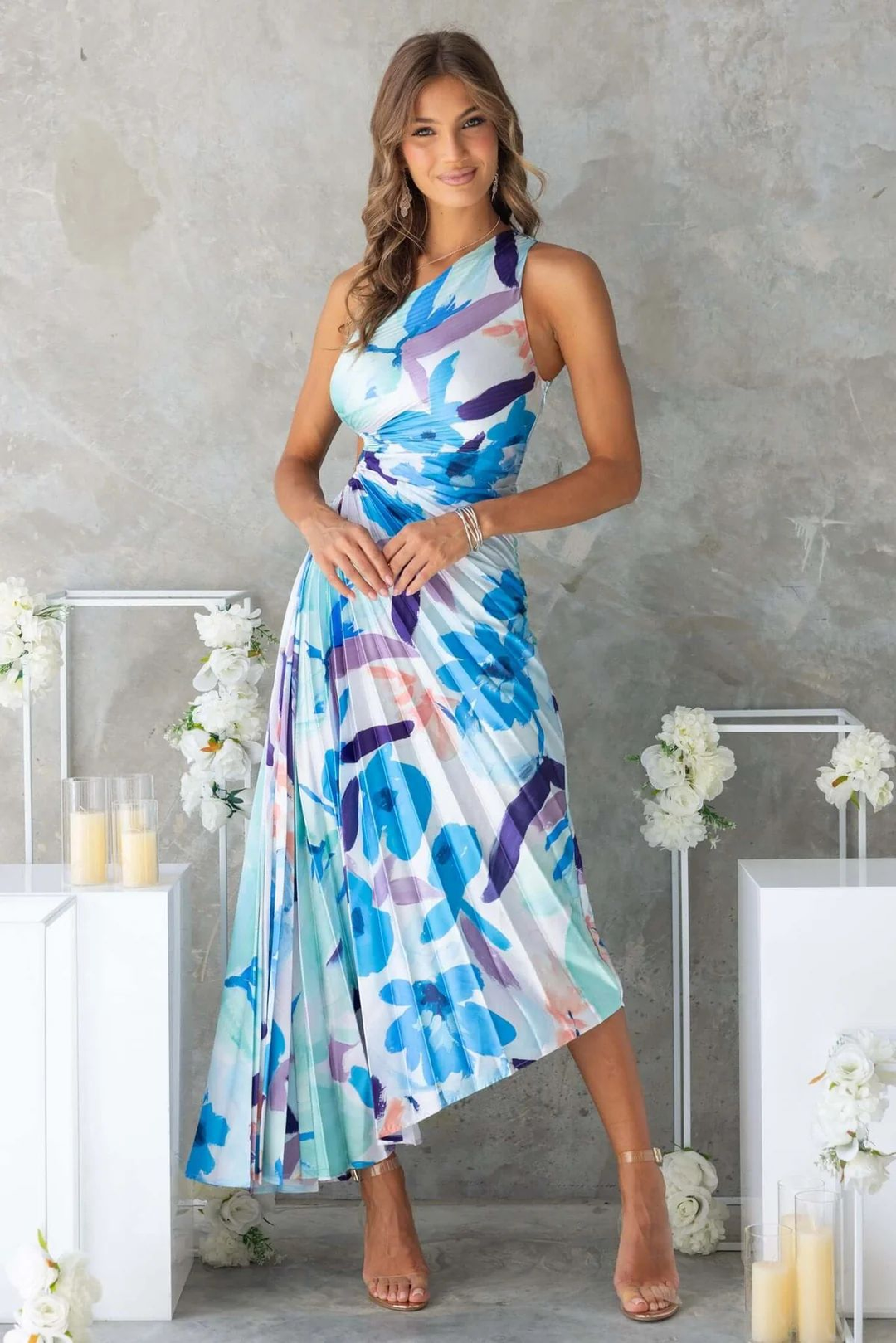 Audrine | One-Shoulder Midi Dress