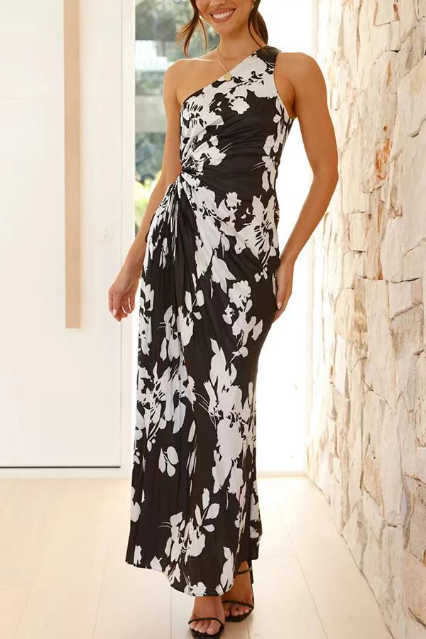 Audrine | One-Shoulder Midi Dress