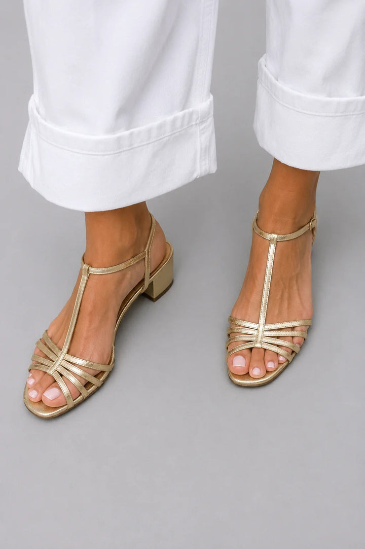 Bridie | Effortless Gold Summer Sandals