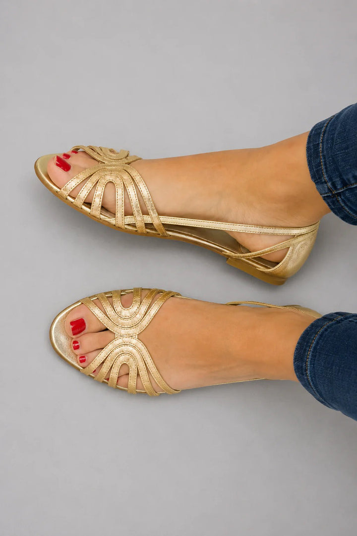 Raelene | Effortless Gold Summer Sandals