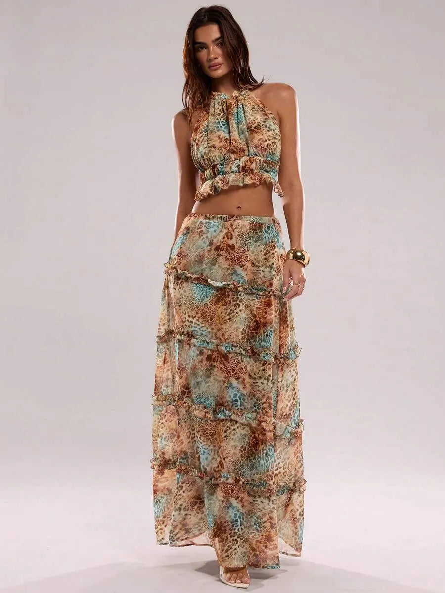 Leopard Luxe | Ruffle Two-Piece Set