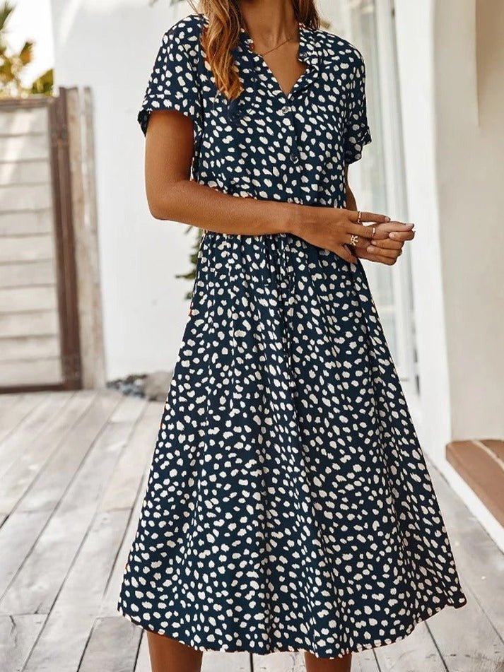 Edith | Sophisticated Flowing V-Neck Dress