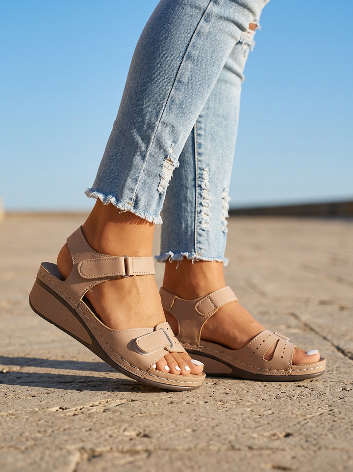 Marlo | Supportive White Orthopedic Comfort Sandals