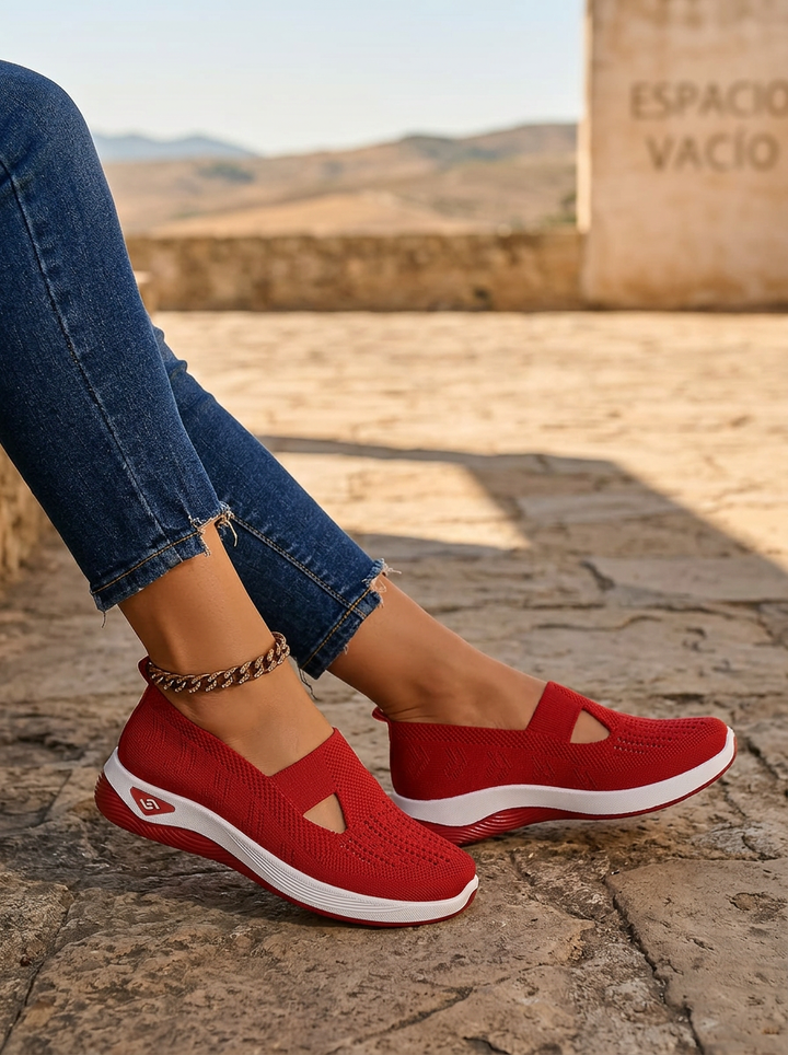 Marli | Supportive Red Non Slip Orthopedic Comfort Sandals