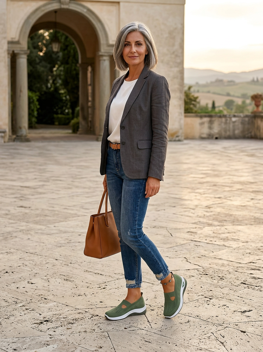 Tully | Supportive Green Non Slip Orthopedic Comfort Sandals