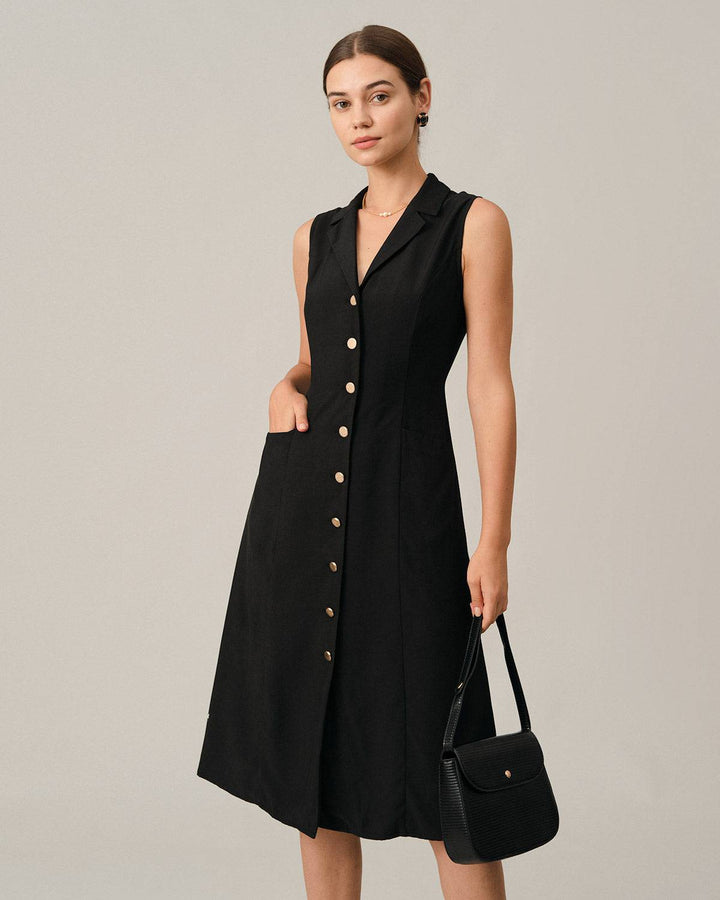 Nora | Elegant V-Neck Tunic Midi Dress