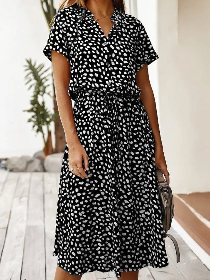 Edith | Sophisticated Flowing V-Neck Dress