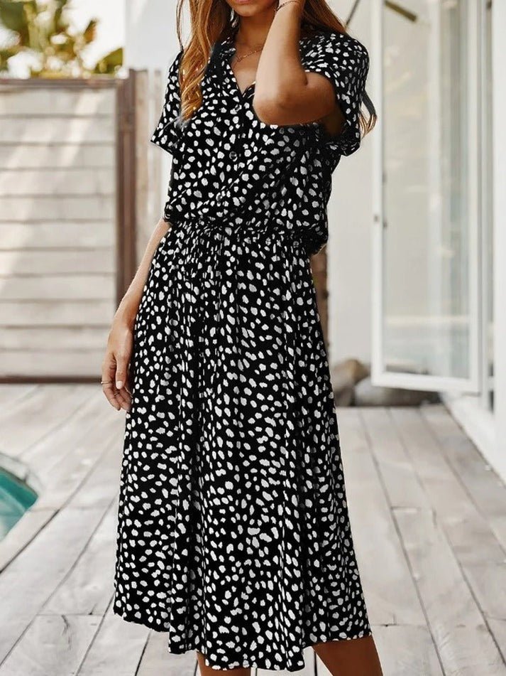Edith | Sophisticated Flowing V-Neck Dress