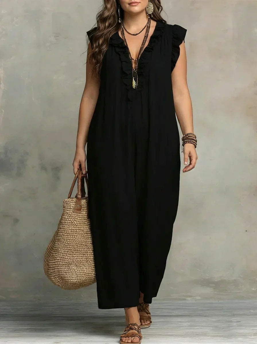 Sienna | Boho Ruffle Maxi Dress