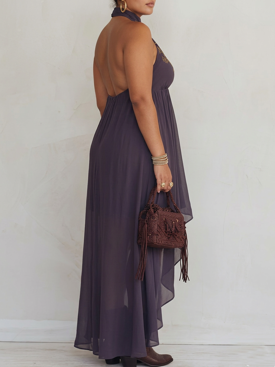 Zahara | Embroidered Maxi Dress