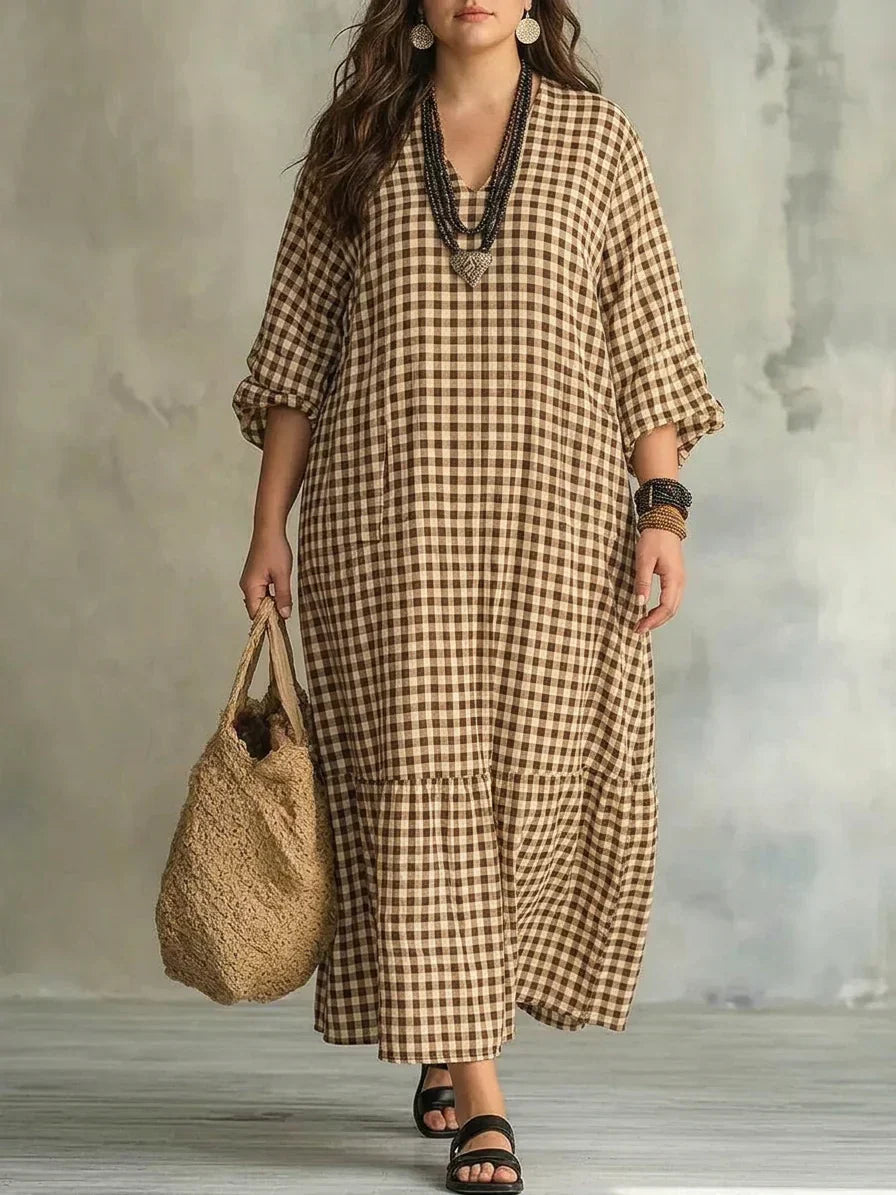 Mila | Check Maxi Dress