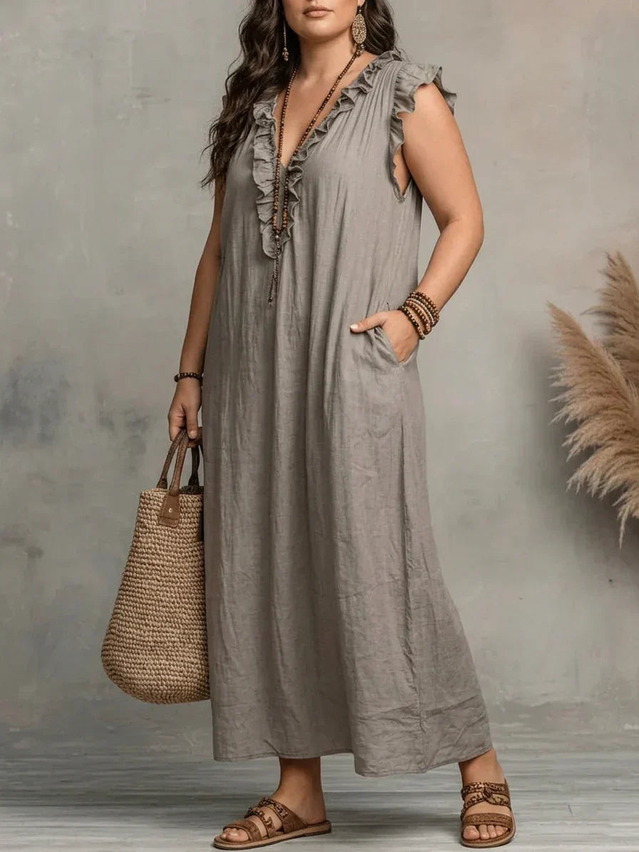 Sienna | Boho Ruffle Maxi Dress