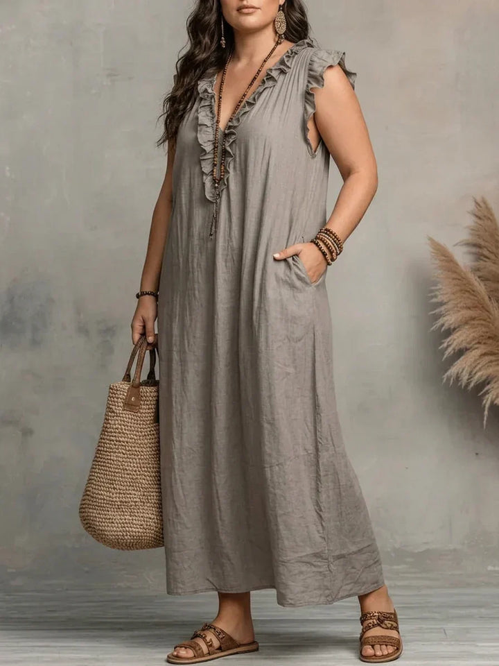 Sienna | Boho Ruffle Maxi Dress