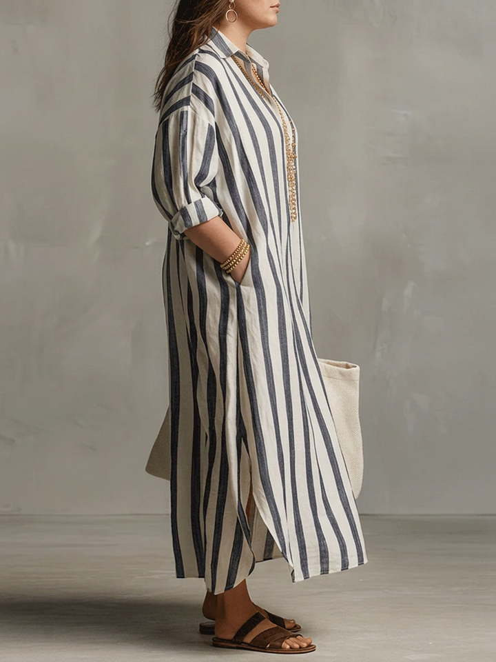 Liora | Stripe Oversized Maxi Dress
