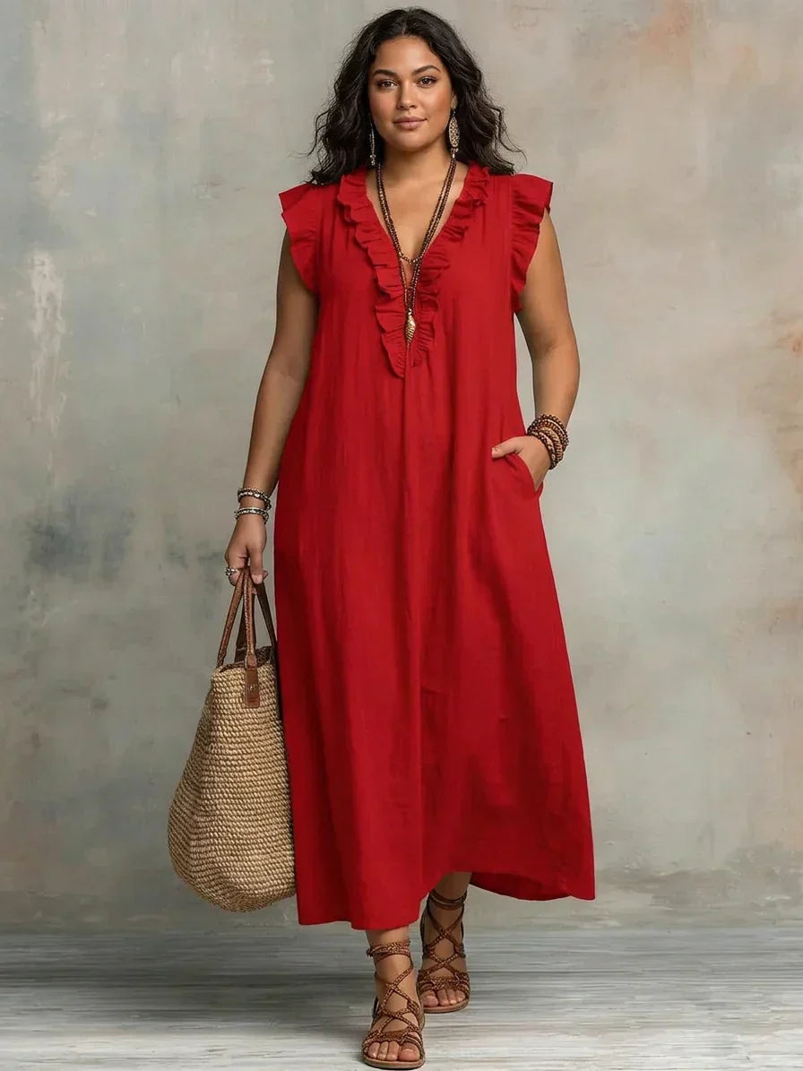 Sienna | Boho Ruffle Maxi Dress