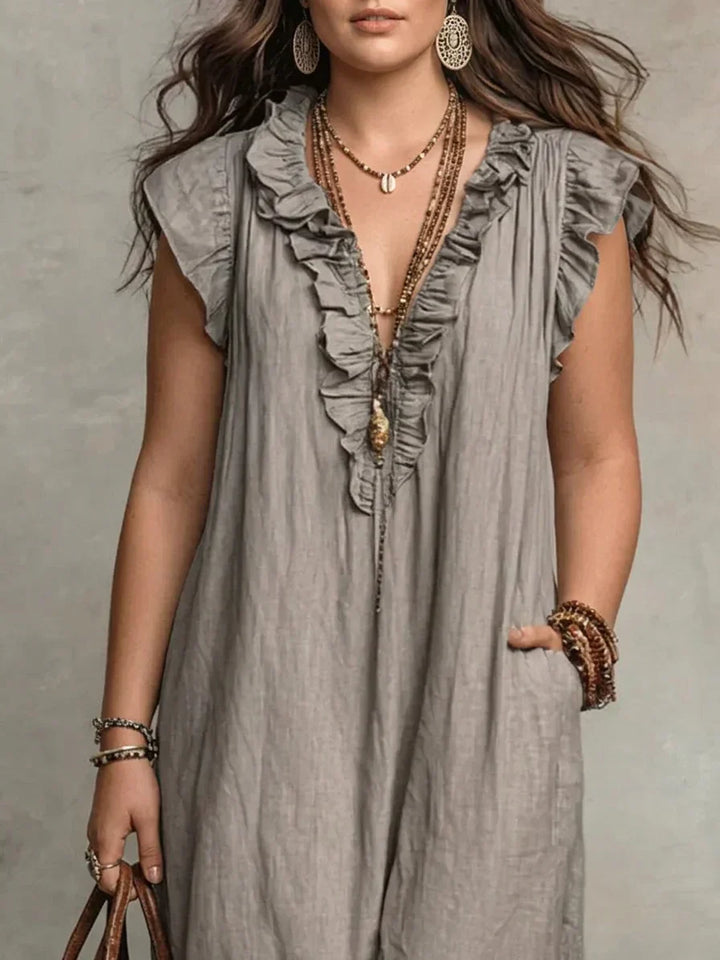 Sienna | Boho Ruffle Maxi Dress