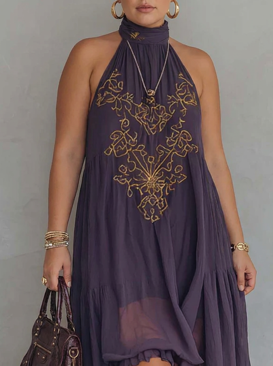 Zahara | Embroidered Maxi Dress