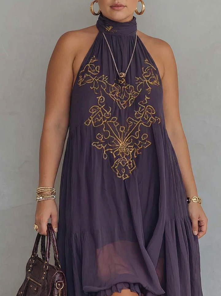 Zahara | Embroidered Maxi Dress