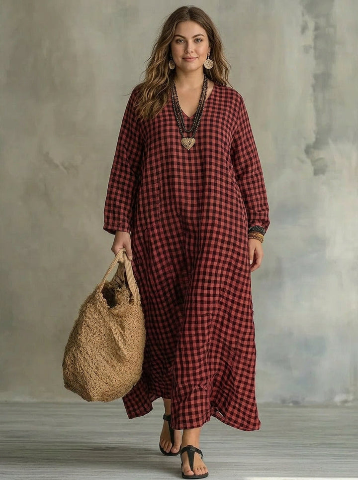 Mila | Check Maxi Dress