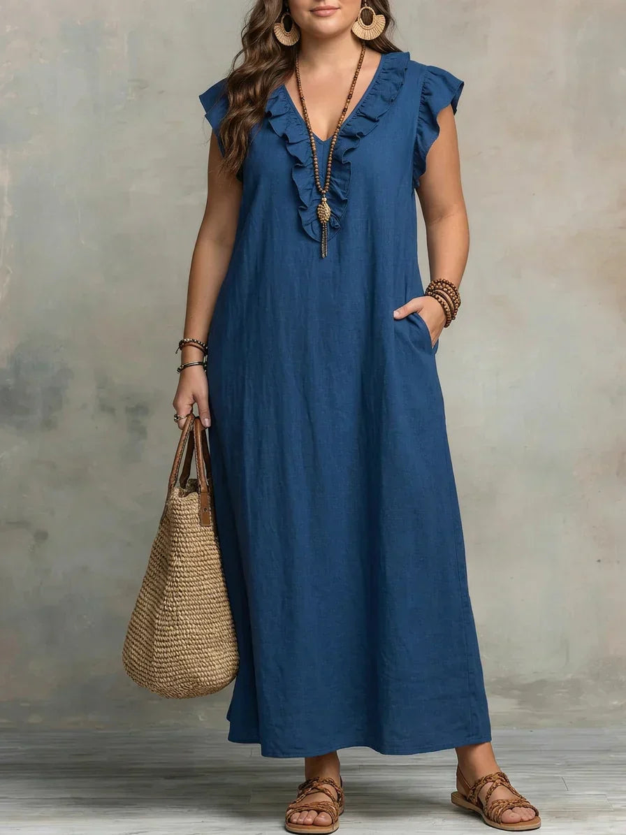 Sienna | Boho Ruffle Maxi Dress