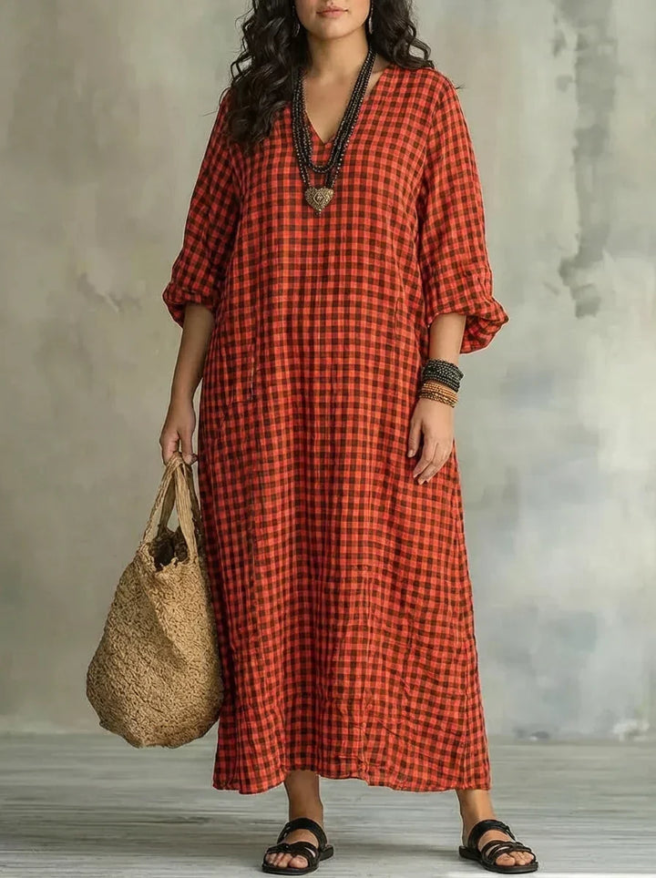 Mila | Check Maxi Dress