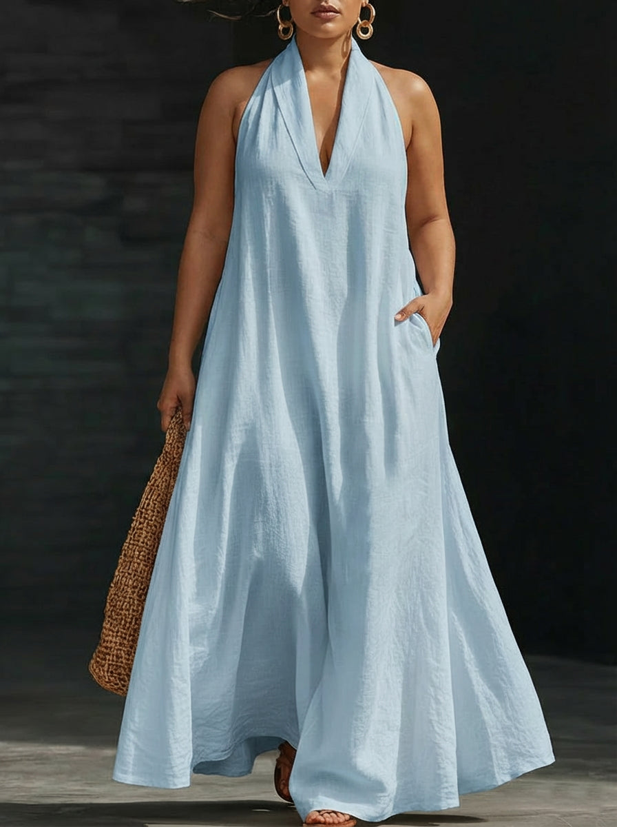 Aveline | Halter Maxi Dress
