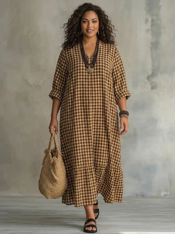 Mila | Check Maxi Dress