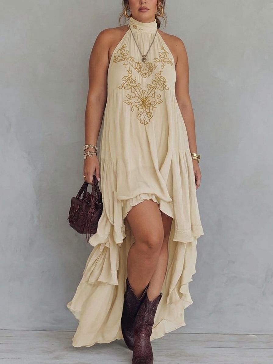 Zahara | Embroidered Maxi Dress